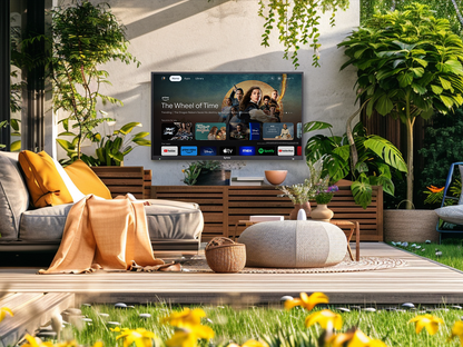 SYLVOX 55" Outdoor TV(Google TV) Deck Pro 2.0 טלויזיה בגודל 55 אינץ' לשימוש חיצוני בשמש חלקית - דוגית