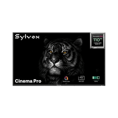 SYLVOX 110" Cinema Pro Helio QLED Outdoor TV טלויזיה Helio QLED בגודל 110 אינץ' לשימוש חיצוני בשמש מלאה - דוגית