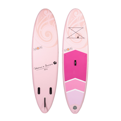 MOAI All-Round SUP WS 10’6 Package סאפ מתנפח בצבע ורוד באורך 320 ס"מ עם משוט פיברגלס
