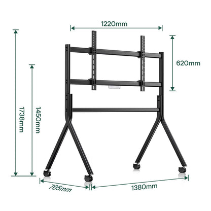 SYLVOX Outdoor TV Y-Type Rolling TV Cart (Suitable for 65-120 inch TV) מעמד על גלגלים לטלויזיות בגודל 65-120 אינץ' - דוגית