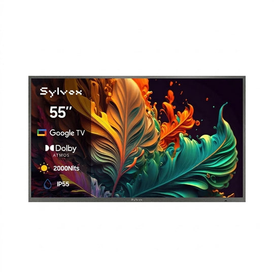 SYLVOX 55" Premium QLED 2000Nit Google Outdoor TV Pool Pro 2.0 טלויזיה QLED בגודל 55 אינץ' לשימוש חיצוני בשמש מלאה