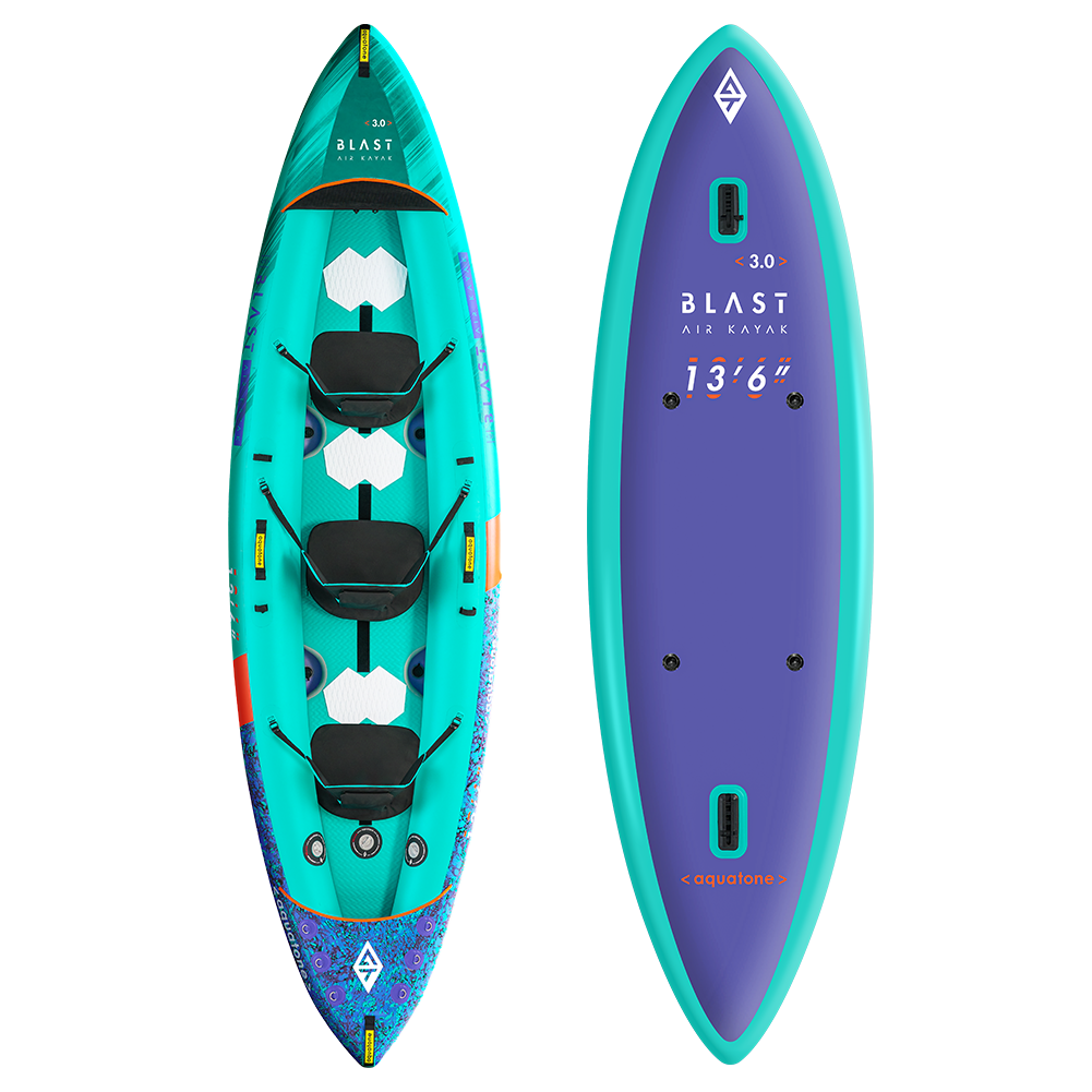 AQUATONE Blast 13'6" Recreational Kayak 3-Person קיאק מתנפח ל 3 אנשים באורך 410 ס"מ - דוגית