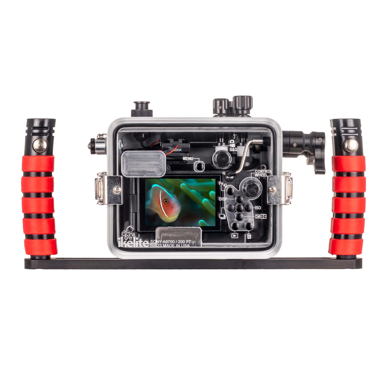 IKELITE 200FP/T Underwater Housing for Sony Alpha a6700 PZ 16-50mm with Built-In TTL for DS Strobes מארז צלילה עבור Sony Alpha a6700 עם עדשת PZ 16-50mm ו-TTL מובנה למבזקי DS