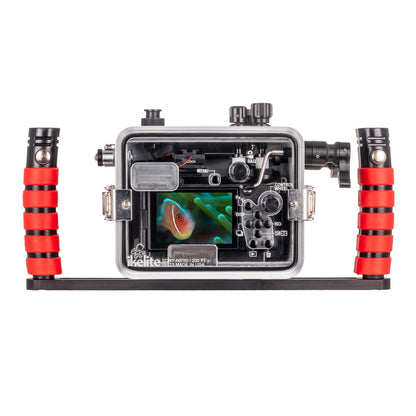 IKELITE 200FP/T Underwater Housing for Sony Alpha a6700 PZ 16-50mm with Built-In TTL for DS Strobes מארז צלילה עבור Sony Alpha a6700 עם עדשת PZ 16-50mm ו-TTL מובנה למבזקי DS