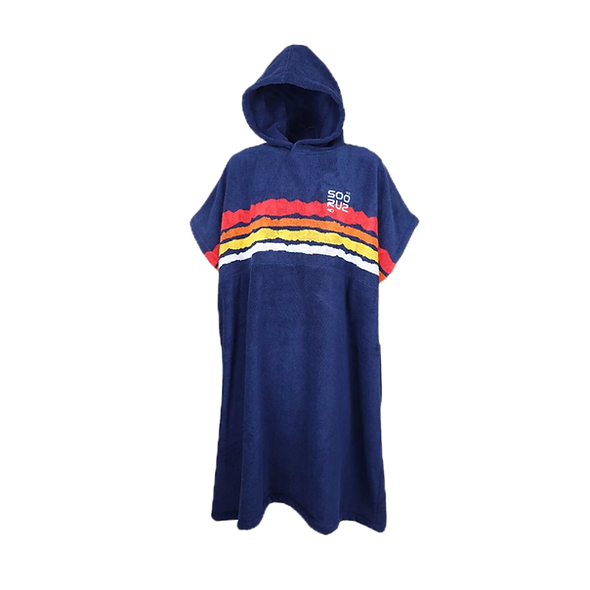SOORUZ Poncho LINE UP cotton מגבת פונצ'ו מכותנה עם שרוולים קצרים - דוגית
