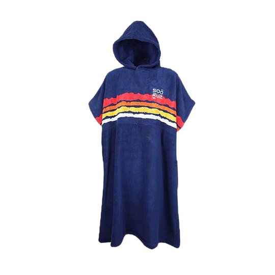 SOORUZ Poncho LINE UP cotton מגבת פונצ'ו מכותנה עם שרוולים קצרים