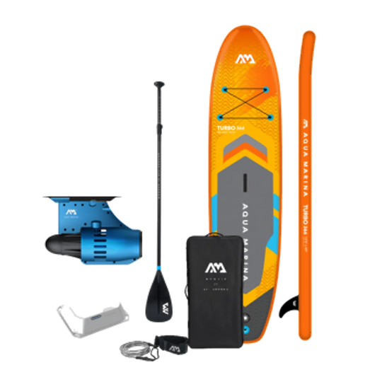 AQUA MARINA AMgo Turbo 10'10" סאפ מתנפח עם מנוע חשמלי באורך 330 סנטימטרים