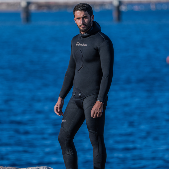 ADVENTURE 5.5mm Black Spearfishing Pants חליפה צלילה חופשית לדיג חלק תחתון בעובי 5.5 מ"מ