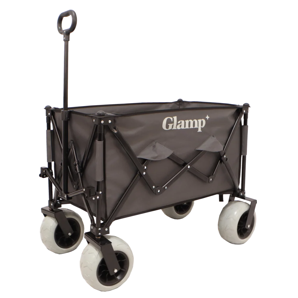 GLAMP עגלת קמפינג מתקפלת עם גלגלי בלון