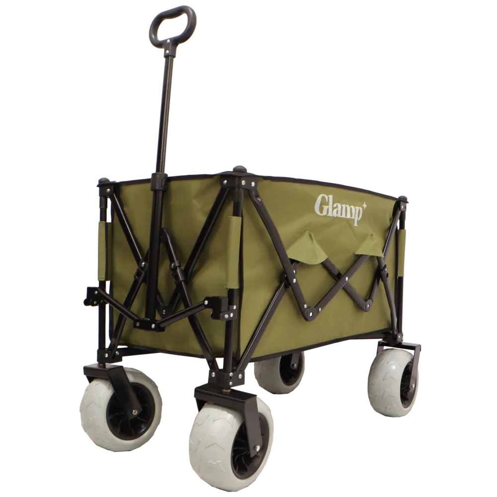 GLAMP עגלת קמפינג מתקפלת עם גלגלי בלון