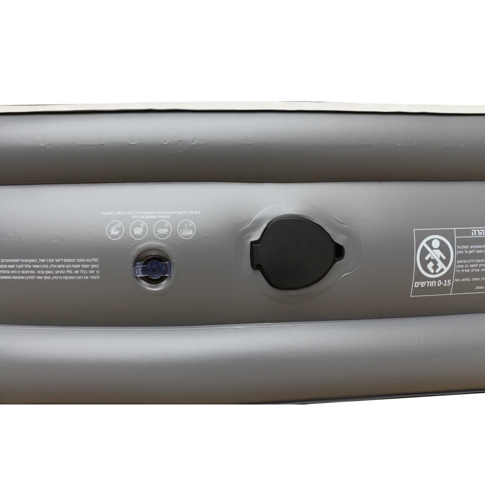 GLAMP GTAB46 מזרן זוגי עבה מתנפח בצבע אפור כהה/אפור בהיר