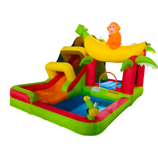 MIRAJUMP מתקן מתנפח לגינה עולם הקופים MJ07