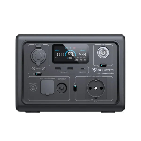 BLUETTI EB3A 600W 268Wh תחנת כוח ניידת
