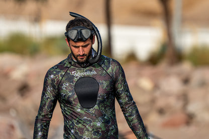 ADVENTURE Rush Guard Camo Spearfishing Jacket חליפה צלילה חופשית חלק עליון
