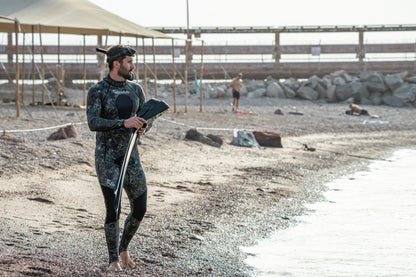 ADVENTURE Rush Guard Camo Spearfishing Jacket חליפה צלילה חופשית חלק עליון