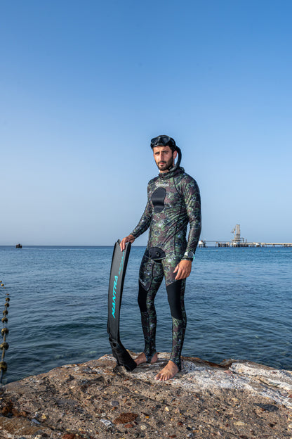 ADVENTURE Rush Guard Camo Spearfishing Jacket חליפה צלילה חופשית חלק עליון