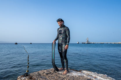 ADVENTURE Rush Guard Camo Spearfishing Jacket חליפה צלילה חופשית חלק עליון