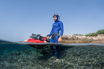 ADVENTURE 5.5mm Dark Blue Freediving Jacket חליפה צלילה חופשית ספורטיבית חלק עליון בעובי 5.5 מ"מ