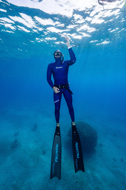 ADVENTURE 5.5mm Dark Blue Freediving Jacket חליפה צלילה חופשית ספורטיבית חלק עליון בעובי 5.5 מ"מ