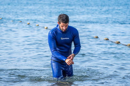 ADVENTURE 5.5mm Dark Blue Freediving Jacket חליפה צלילה חופשית ספורטיבית חלק עליון בעובי 5.5 מ"מ