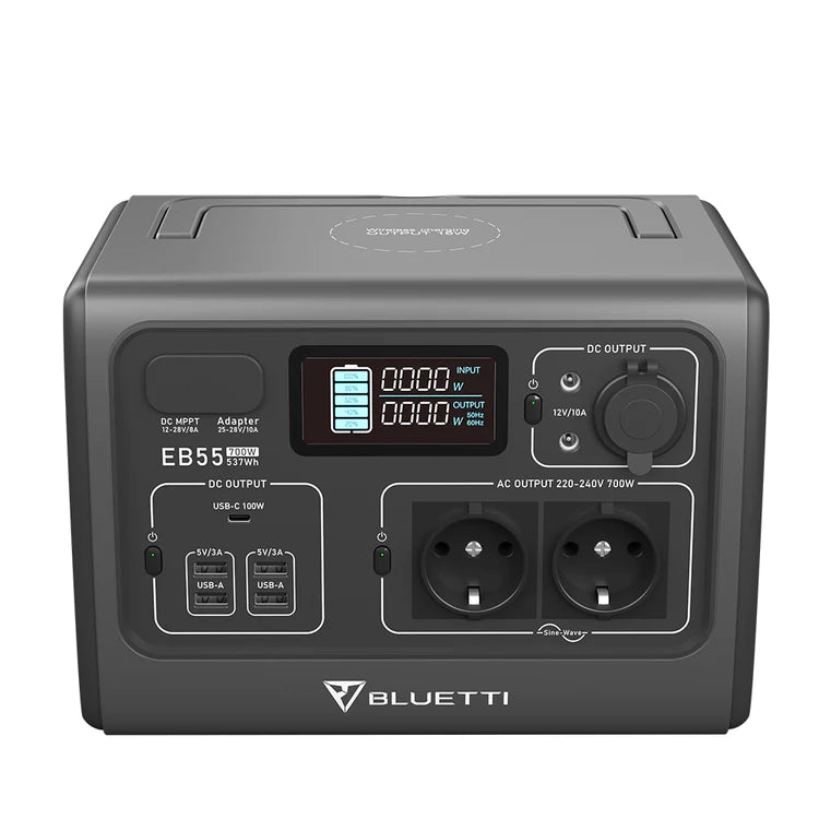 BLUETTI PowerOak EB55 700W 537Wh תחנת כוח ניידת