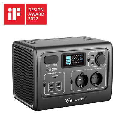BLUETTI PowerOak EB55 700W 537Wh תחנת כוח ניידת