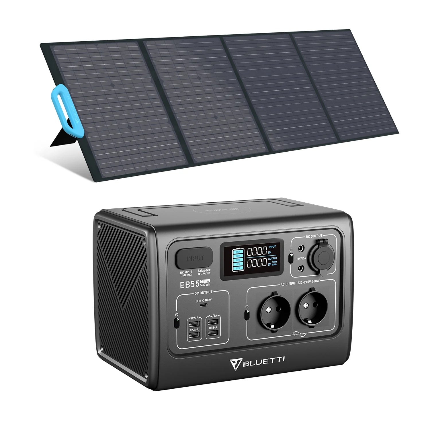 BLUETTI PowerOak EB55 700W 537Wh תחנת כוח ניידת