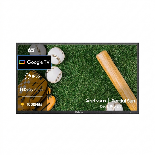 SYLVOX 65" Outdoor TV(Google TV) Deck Pro 2.0 טלויזיה בגודל 65 אינץ' לשימוש חיצוני בשמש חלקית
