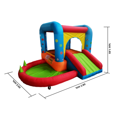 MIRAJUMP מתקן מתנפח לגינה עולם הכדורים MJ03 - דוגית