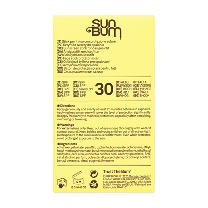 SUN BUN Original SPF 30 Sunscreen Face Stick קרם הגנה סטיק לפנים
