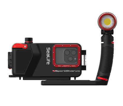 SEALIFE SportDiver Ultra Pro 2500 Set for iPhone & Android סט מארז תת ימי מתקדם ותאורה לסמארטפון
