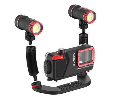 SEALIFE SportDiver Ultra Duo 5000 Set for iPhone & Android סט מארז תת ימי מתקדם ותאורה לסמארטפון