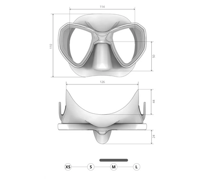 SALVIMAR Graduated lens MORPHEUS Anti Fog מסכה בצבע שחור עם עדשות אופטיות והגנה מפני הצטברות אדים