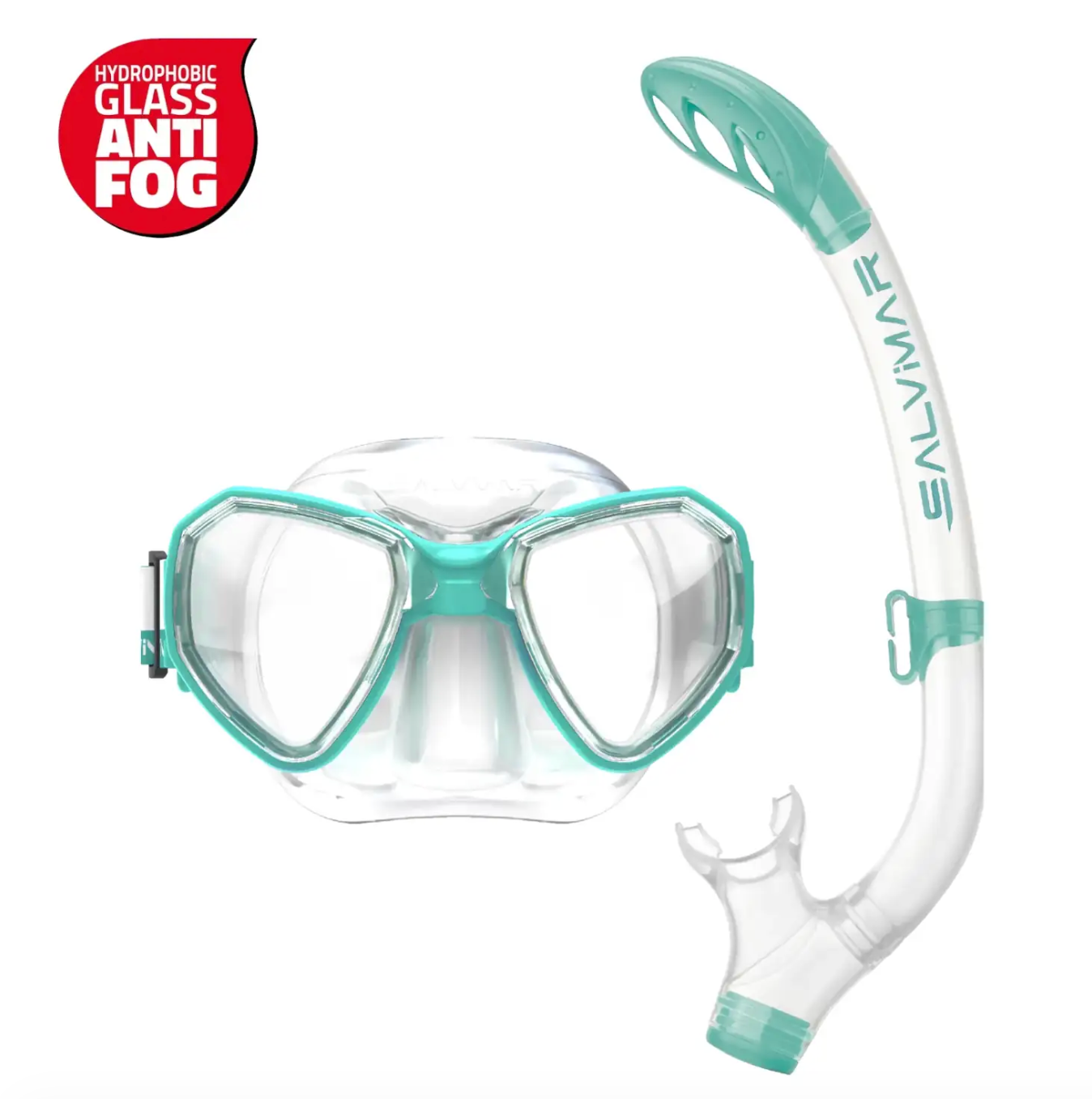 SALVIMAR Youth MORPHEUS MID Anti Fog + DEB Snorkel Combo סט שנורקל ומסיכת צלילה לנוער/בעלי פרופיל ראש קטן עם הגנה מפני הצטברות אדים