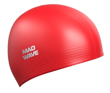MAD WAVE Rubber Swim Caps Solid כובע שחייה לטקס - דוגית