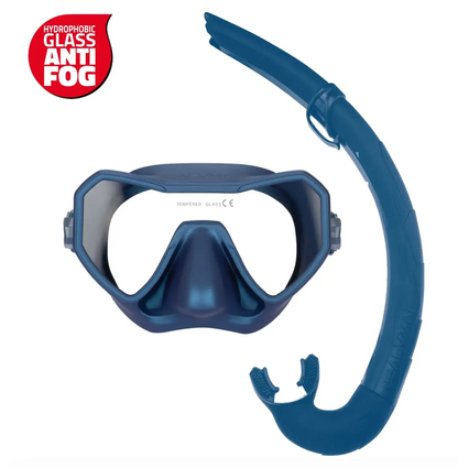Salvimar NEO Anti Fog + BITE AIR Snorkel Combo סט שנורקל ומסיכת צלילה עם הגנה מפני הצטברות אדים