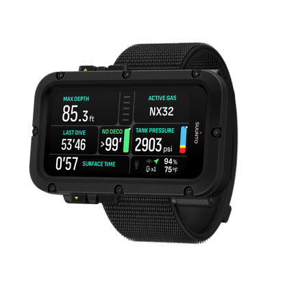 SUUNTO Nautic Elastic Textile Strap מחשב צלילה מתקדם עם רצועת טקסטיל