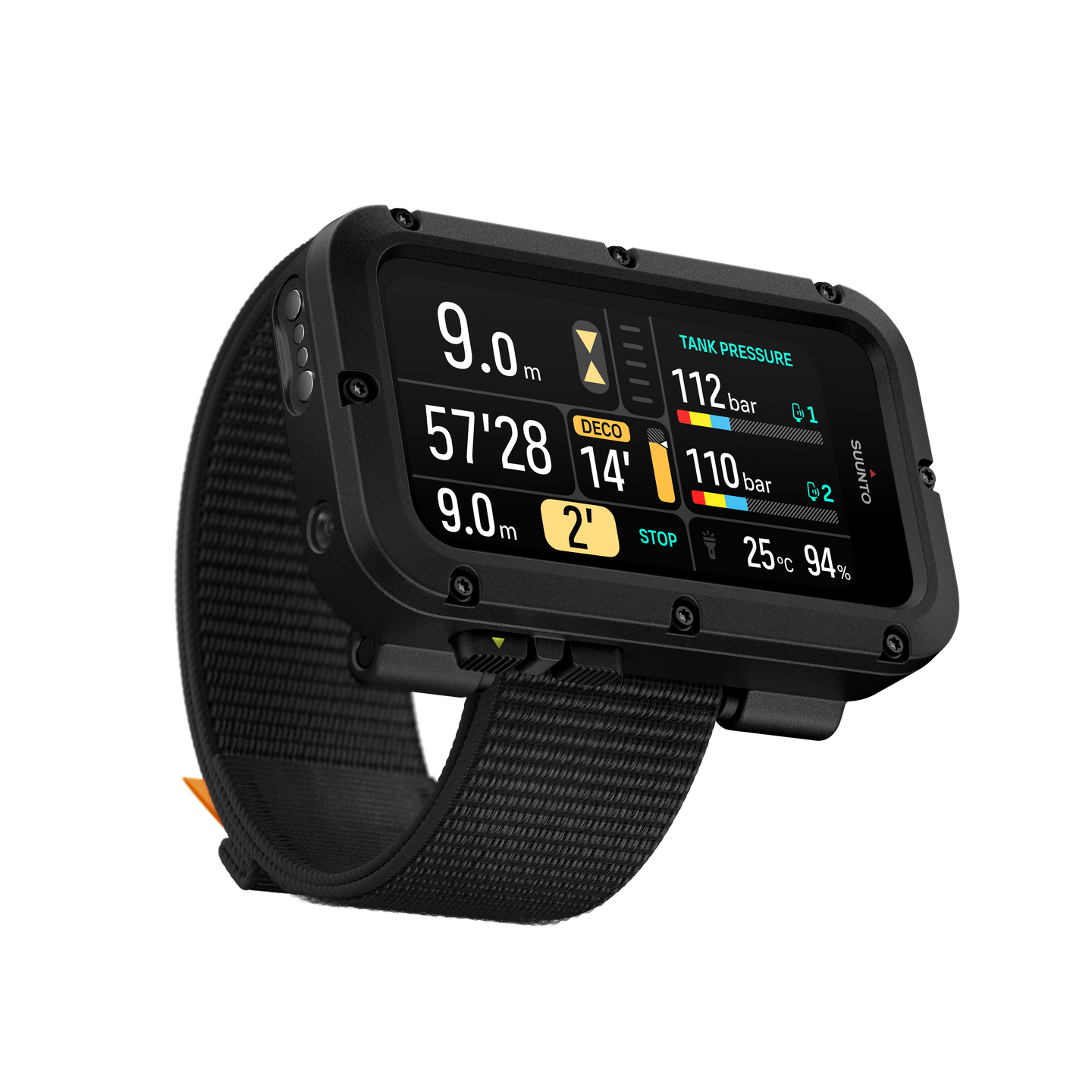 SUUNTO Nautic Elastic Textile Strap מחשב צלילה מתקדם עם רצועת טקסטיל