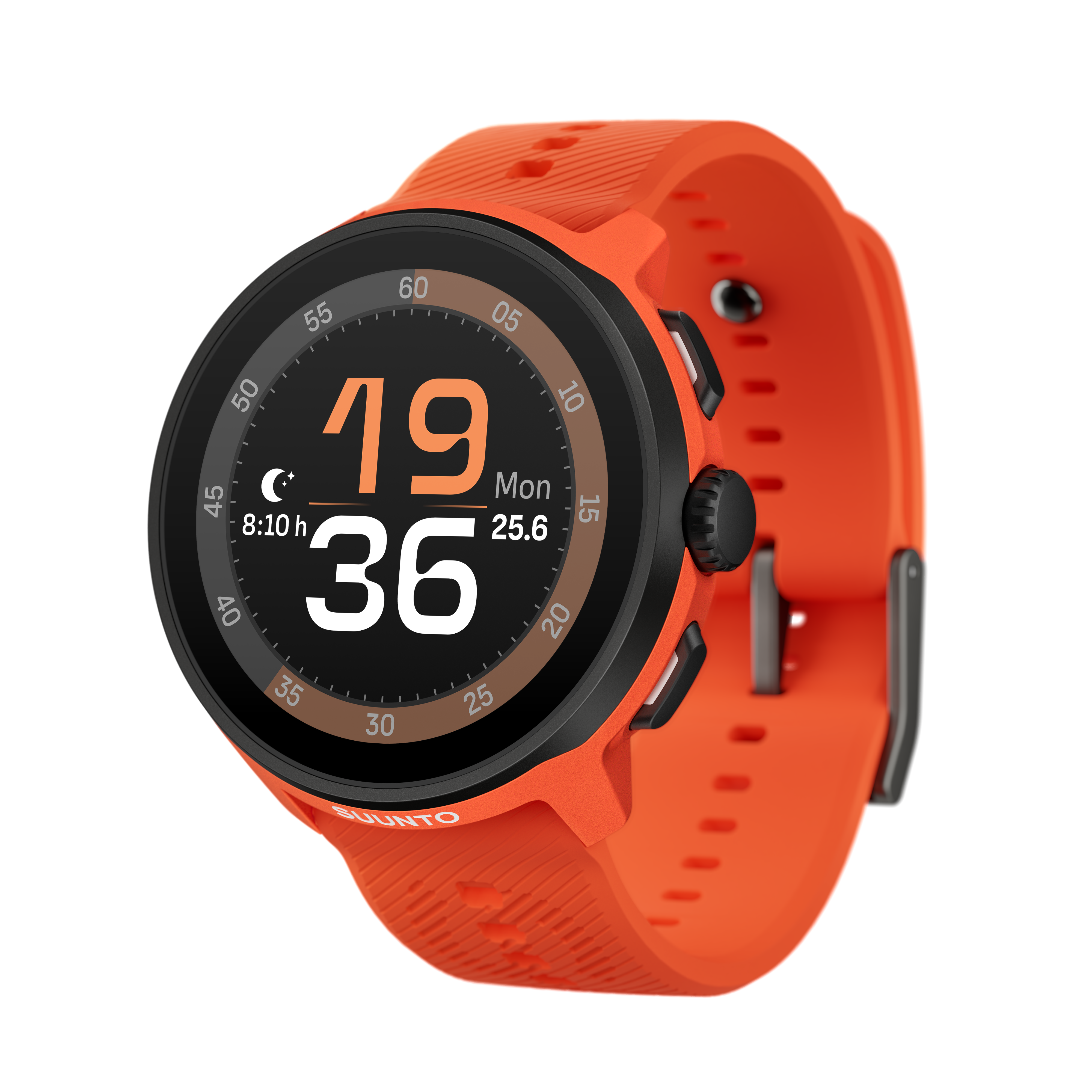 SUUNTO Run Coral Orange Silicone Strap שעון ספורט וכושר בצבע כתום עם רצועת סיליקון