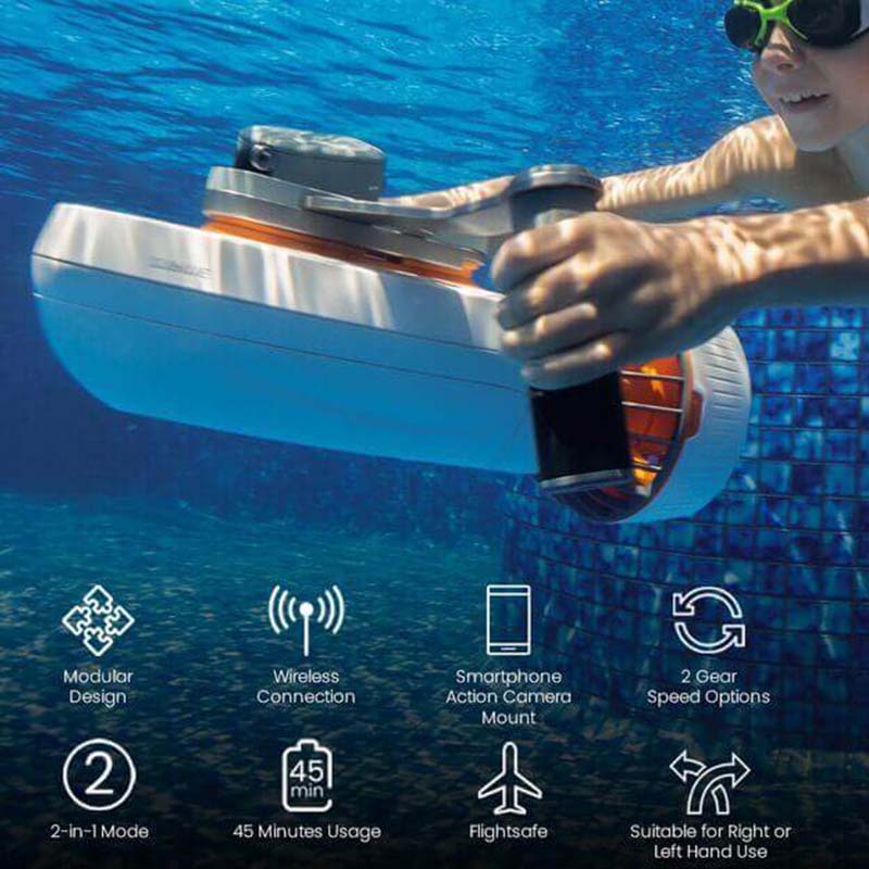 SUBLUE WhiteShark Tini Underwater Scooter (with 98Wh Battery) סקוטר תת ימי חד מנועי