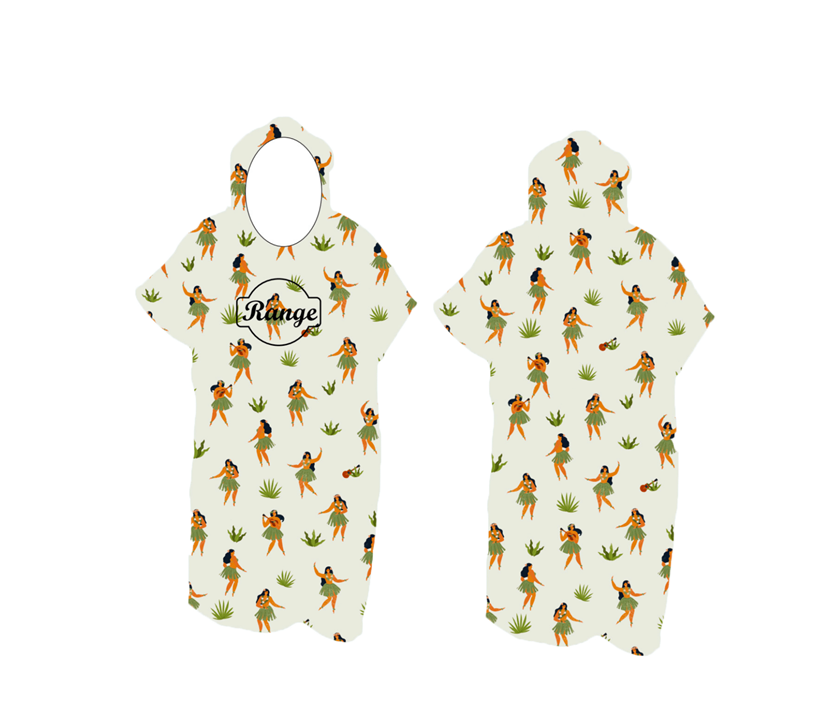 RANGE Aloha Adult Poncho מגבת פונצ'ו למבוגרים