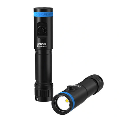 XTAR MiniSuper D20 Press Diving Light פנס צלילה 1200 לומנס