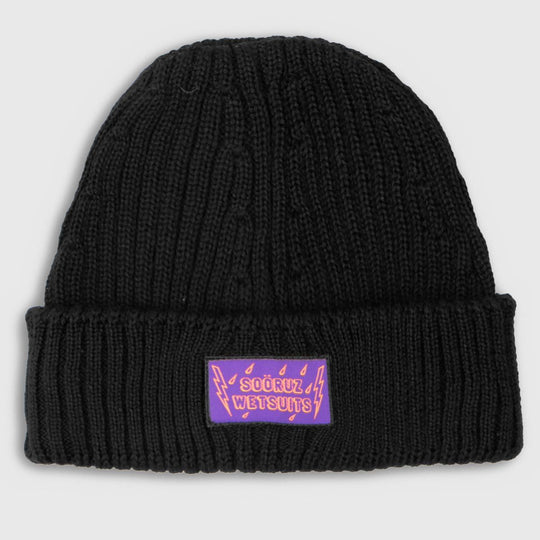 SOORUZ Beanie STORM כובע צמר מרינו שחור מיוצר בצרפת