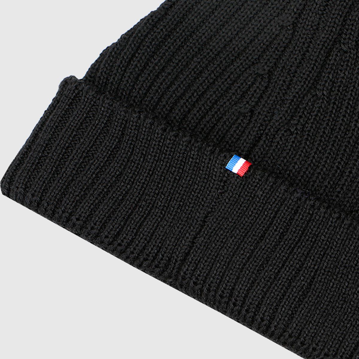 SOORUZ Beanie STORM כובע צמר מרינו שחור מיוצר בצרפת