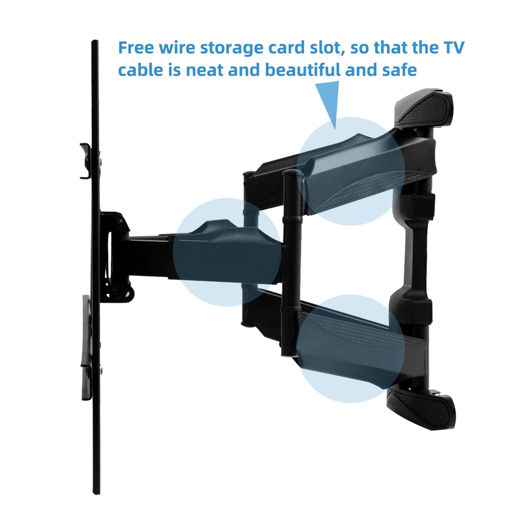SYLVOX Outdoor TV Wall Mount זרוע תליה מתכווננת לטלויזיות בגודל 40-75 אינץ' - דוגית