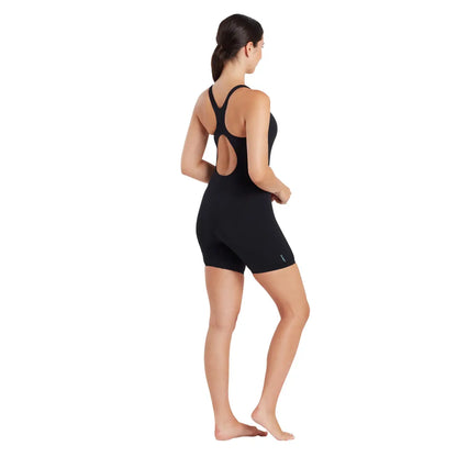 ZOGGS Cottesloe Black One Piece Legsuit בגד ים שלם עם מכנס לנשים