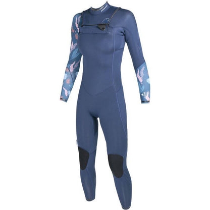 SOORUZ Fullsuit 4/3 FZ DIVINE Oysterprene חליפת גלישה לנשים רוכסן קדמי בעובי 4/3 מ"מ צבע כחול