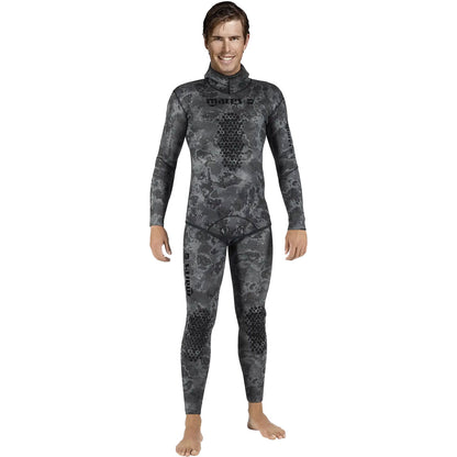 חלק עליון לגברים של חליפת הצלילה החופשית Explorer Camo Black 50 - דוגית
