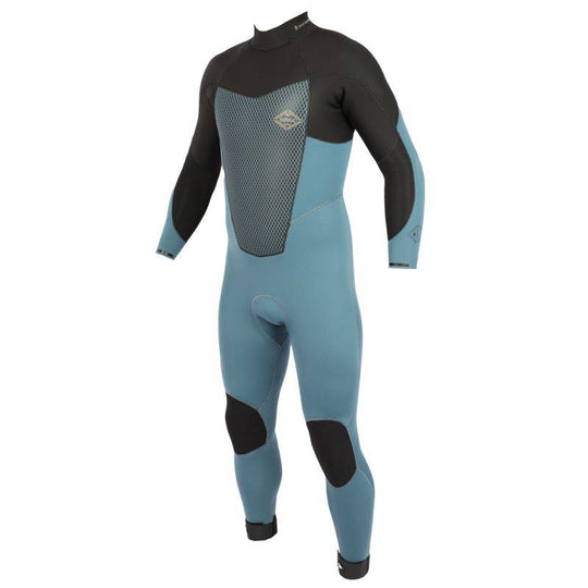 SOORUZ FIGHTER 4/3 BZ Organic Oysterprene חליפת גלישה לגברים 4/3 רוכסן אחורי בצבע כחול