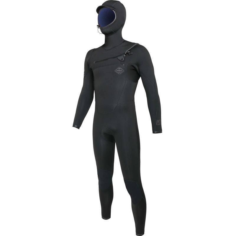 SOORUZ FIGHTER HOOD 4/3 CZ Organic Oysterprene חליפת גלישה לגברים עם כובע 4/3 רוכסן חזה